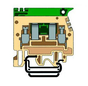 Clema cu fuzibil tip SFR.4, bej/0,2-6 mm²