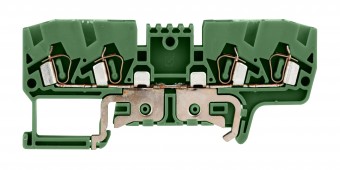 Clema de imp., conex. elast. 2+2, YBK 2,5 CT, verde, 2,5 mm²