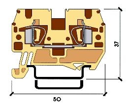 Clema de nul, conex. elastica, HMM.2, albastru, 0,2-2,5 mm²