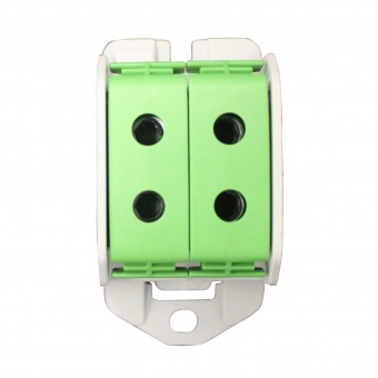 Clema dubla Al-Cu,1 p. verde, 50mmp / 35mmp cu pin