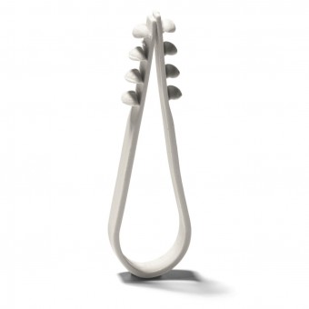 Clema fixare cablu 20-40mm, HF, UV rezistent, gri deschis
