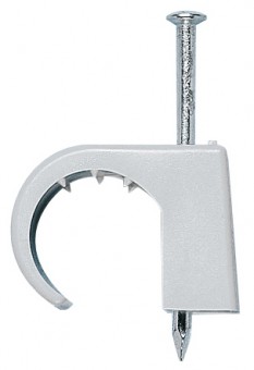 Clema fixare cablu D=7-12mm, cui de otel 2.0x25mm (100buc)