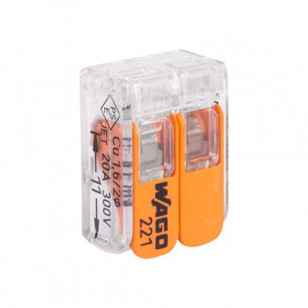 Clema legatura 2 conductoare FY/MYF 0,2-4mm² – WAGO | 221-412