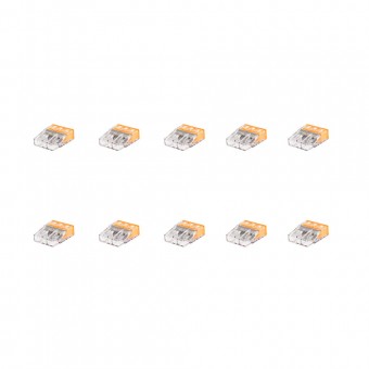 Clema legatura 3 conductoare FY 0,5-2,5 mm², set 10 buc – WAGO | 2273-203