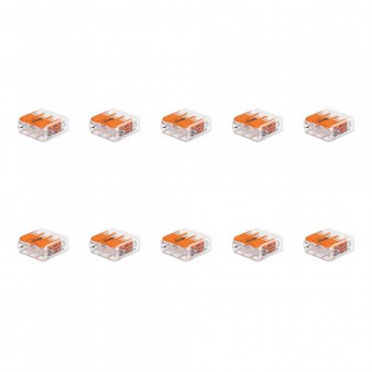 Clema legatura 3 conductoare FY/MYF 0,2-4 mm², set 10 buc – WAGO | 221-413