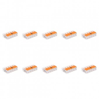 Clema legatura 5 conductoare FY/MYF 0,2-4 mm², set 10 buc – WAGO | 221-415