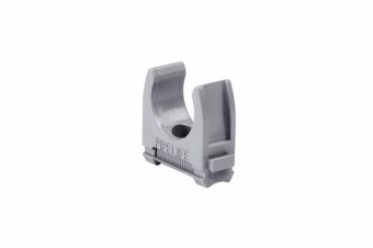 Clema plastic pt.tub M40mm, ex. medie, gri, 50buc