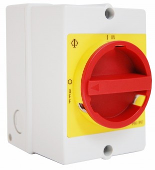 Comutator 0-1, 6p, 20A, 5,5kW + 2 c.aux. + cleme PE