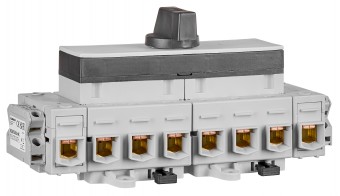 Comutator 1-0-2, 4P, 100A, Modular, IP40, cont. aux. inc