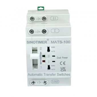 Comutator de transfer automat ATS Sinotimer, AC, 2 Poli Monofazic, 63A, ATS-MATS-100-2P-63A