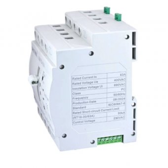 Comutator de transfer automat ATS Sinotimer, AC, 4 Poli Trifazic, 63A, ATS-MATS-100-4P-63A