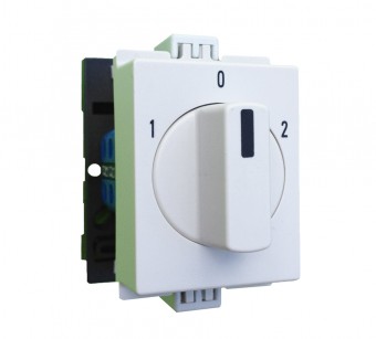 Comutator modular 1-0-2, 2 poli, 10A