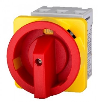 Comutator principal de panou 25A, 3 poli, 10kW, rosu