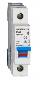 Comutator principal modular 100A, 1-pol