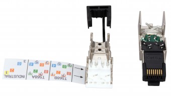 Conector industrial IP20 RJ45G Cat.6a pt. AWG22