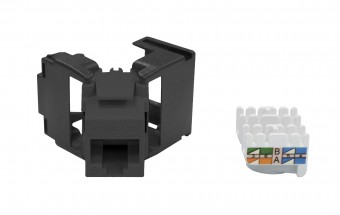 Conector tata neecranat RJ45, Cat.6 (SFA) negru