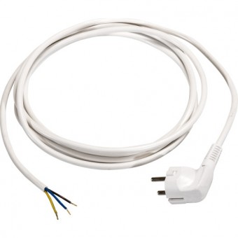 Connection cable 1.0mm², 1.5m with angle plug, white