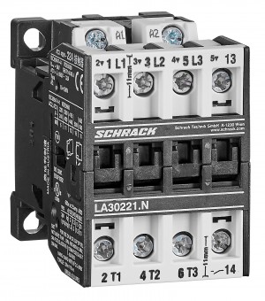 Contactor 3-poli, 11kW/22A AC3, 32A AC1, 1ND, 230VAC