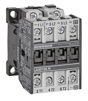 Contactor 3pole, 4kW, AC3, 10A, 230VAC + 1NC built in
