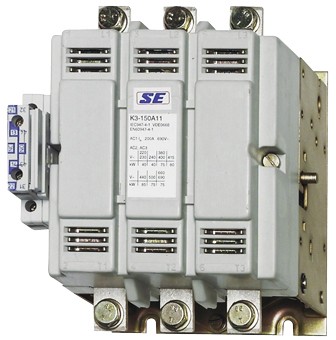 Contactor, 3pole,250kW/450A AC3 600A AC1, 2NO+2NC, 230VACDC