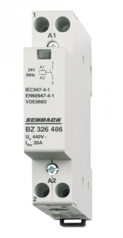 Contactor modular 20A 1ND 24VAC 1UH