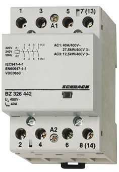 Contactor modular 2UH, 25A, 1ND+3NI, 24VAC