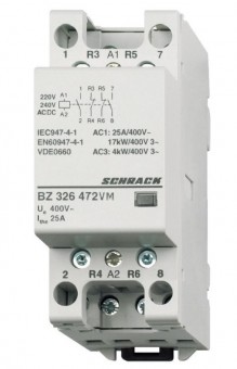 Contactor modular (2UH) 25A 2ND+2NI, 230Vca&cc