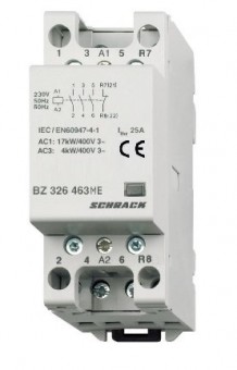 Contactor modular (2UH) 25A, 3ND+1NI, 230Vca, seria AMPARO