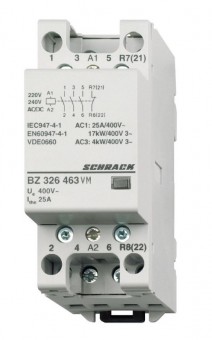 Contactor modular (2UH) 25A, 3ND+1NI, 230Vca&cc