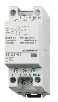 Contactor modular 2UH, 25A, 3ND+1NI, 24VAC