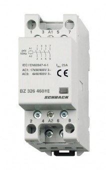Contactor modular (2UH) 25A, 4 ND, 24Vca, seria AMPARO