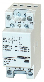 Contactor modular 2UH, 25A, 4ND, 24VAC
