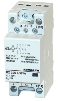 Contactor modular (2UH) 25A, 4ND, 24Vca&cc
