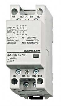Contactor modular 2UH, 25A, 4NI, 230VAC