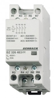 Contactor modular (2UH) 25A, 4NI, 24Vca&cc
