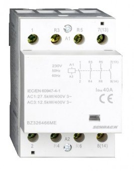 Contactor modular (3UH) 40 A, 2ND+2NI/230 Vca, seria AMPARO