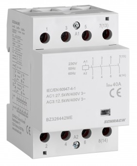 Contactor modular (3UH) 40A, 4 ND, 230Vca, seria AMPARO