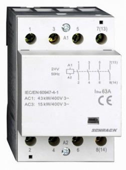 Contactor modular (3UH) 40A, 4 NI, 230Vca, seria AMPARO