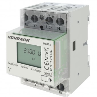 Contor digital modular, masura directa 65A, MID, RS485