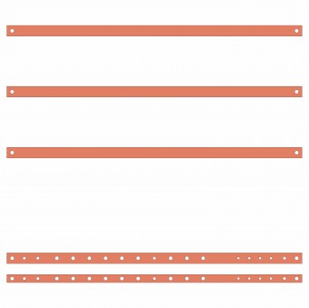 Copper rail 40/10 5 poles, for Outgoingfield 1200mm