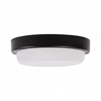 Corp BAT LED Rotund mic Negru IP65 12W 6400K Dispersor Opal  - NOVELITE