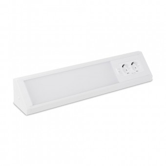 CORP LINIAR MOBILIER cu 2 Prize si Intrerupator 10W 6400K - NOVELITE