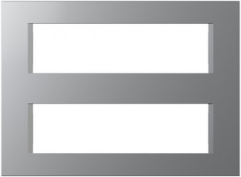 Cover frame 2x7M, silver