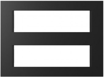 Cover frame 2x7M, soft touch black