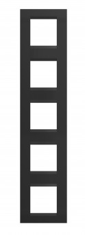 Cover frame 5x2M, soft touch black