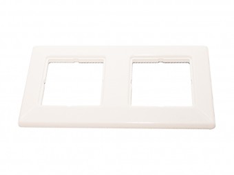 Cover Plate Double for Data Outlets 150x80mm white RAL 9010