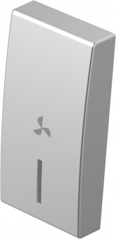 Cover with lens and fan icon 1M, silver