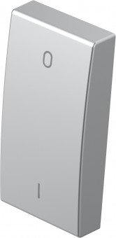 Cover with ON/OFF icon 1M, silver