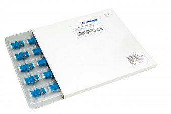 Cupla LC Duplex,Plastic,Singlemode,zirc.,flansa,albstr.,ECO