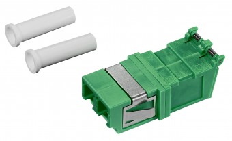 Cuplor FO LC/APC-Duplex, Plastic, OS2, ceramic, fara flansa